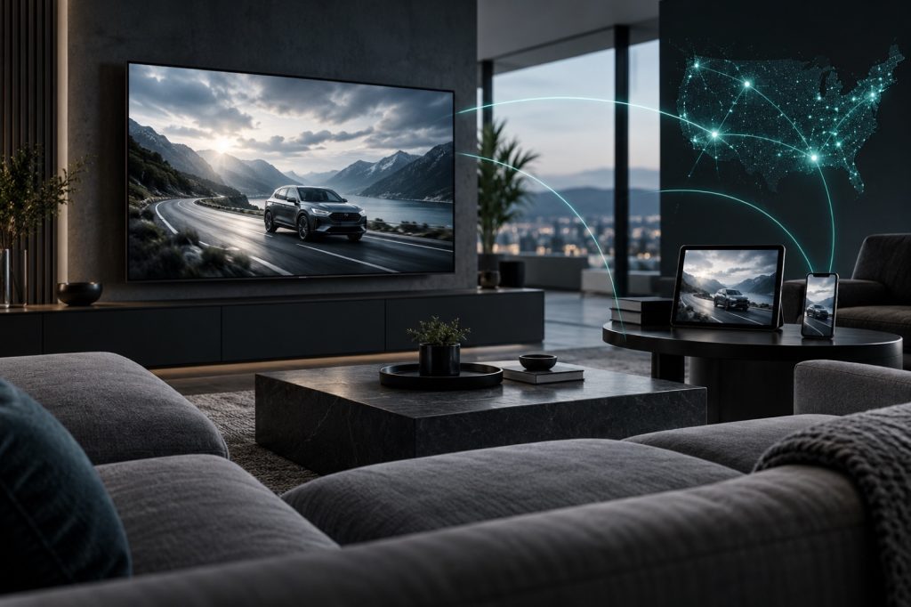Automotive CTV streaming and video advertising across connected screens