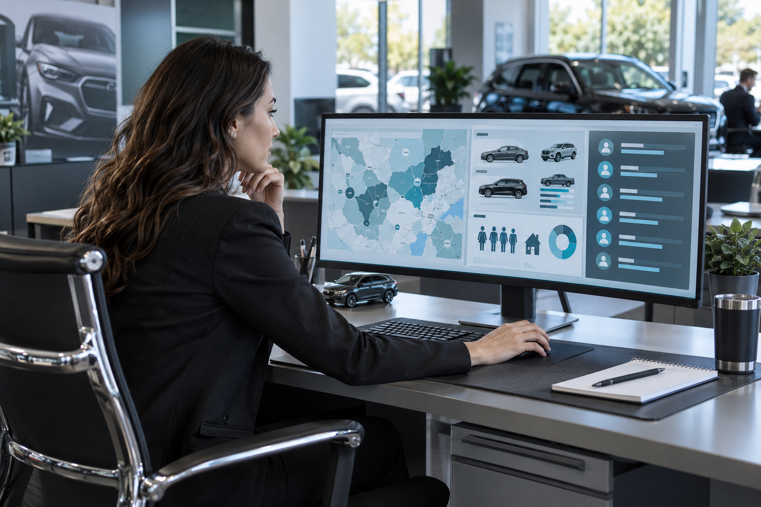 Automotive email audience specialist defining geographic and demographic recipient targeting
